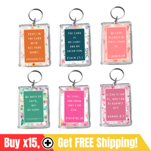 Bible Verse Acrylic Keychain 5pcs